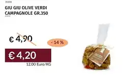 Prezzemolo e Vitale Giu giu olive verdi campagnole offerta