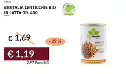 Prezzemolo e Vitale Bioitalia lenticchie bio in latta offerta