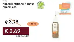 Prezzemolo e Vitale Giu giu lenticchie rosse bio offerta