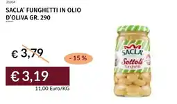 Prezzemolo e Vitale Sacla' funghetti in olio d'oliva offerta