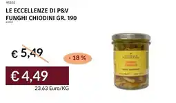 Prezzemolo e Vitale Le eccellenze di p&v funghi chiodini offerta