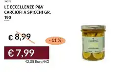 Prezzemolo e Vitale Le eccellenze p&v carciofi a spicchi offerta