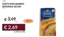 Prezzemolo e Vitale Scotti riso basmati integrale offerta