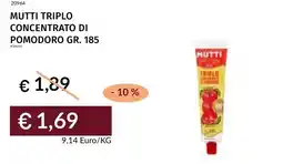 Prezzemolo e Vitale Mutti triplo concentrato di pomodoro offerta