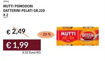 Prezzemolo e Vitale Mutti pomodori datterini pelati offerta