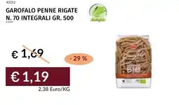 Prezzemolo e Vitale Garofalo penne rigate n. 70 integrali offerta