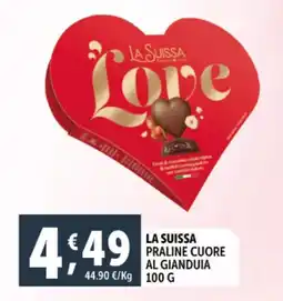 Deco Supermercati La suissa praline cuore al gianduia offerta