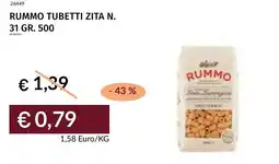 Prezzemolo e Vitale Rummo tubetti zita n. 31 offerta
