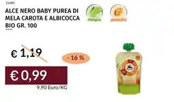 Prezzemolo e Vitale Alce nero baby purea di mela carota e albicocca bio offerta