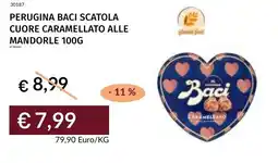 Prezzemolo e Vitale Perugina baci scatola cuore caramellato alle mandorle offerta