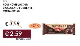 Prezzemolo e Vitale Novi novibloc 70% cioccolato fondente extra offerta