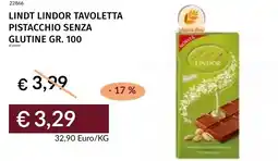 Prezzemolo e Vitale Lindt lindor tavoletta pistacchio senza glutine offerta