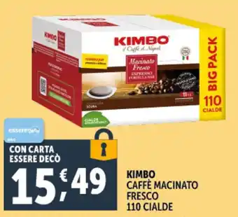 Kimbo caffè macinato fresco 110 cialde