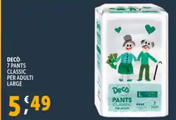 Deco Supermercati Decò 7 pants classic per adulti large offerta