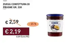 Prezzemolo e Vitale Zuegg confettura di prugne offerta
