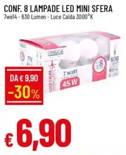 Galassia Conf. 8 lampade LED mini sfera offerta