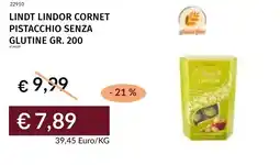 Prezzemolo e Vitale Lindt lindor cornet pistacchio senza glutine offerta
