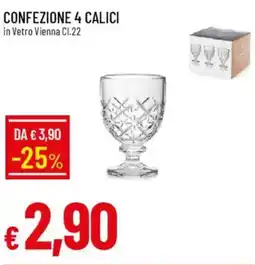 Galassia Confezione 4 calici offerta