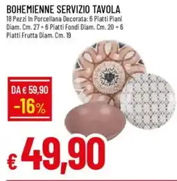 Galassia Bohemienne servizio tavola offerta