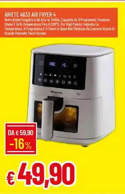 Galassia Ariete 4633 air fryer 4 offerta