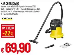 Galassia KARCHER KWD3 Bidone Aspira Solidi E Liquidi offerta