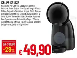 Galassia KRUPS KP1A3B Macchina Per Caffe' A Capsule offerta