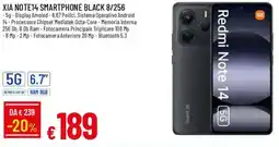 Galassia XIA NOTE14 SMARTPHONE BLACK 8/256 offerta