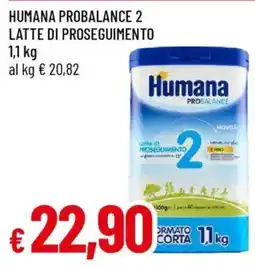 Galassia Humana probalance 2 latte di proseguimento offerta