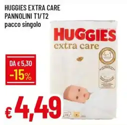 Galassia Huggies extra care pannolini T1/T2 pacco singolo offerta