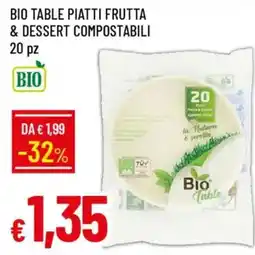 Galassia Bio table piatti frutta & dessert compostabili 20 pz offerta