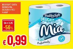 Galassia Bulkysoft carta igienica mia delicata 4 veli 4 rotoli offerta