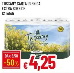 Galassia Tuscany carta igienica extra soffice 12 rotoli offerta
