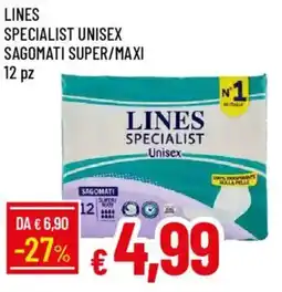 Galassia Lines specialist unisex sagomati super/maxi 12 pz offerta