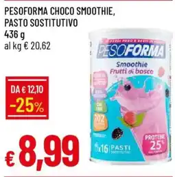 Galassia Pesoforma choco smoothie, pasto sostitutivo offerta