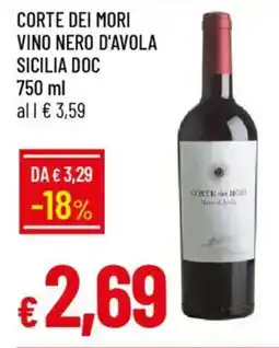 Galassia Corte dei mori vino nero d'avola sicilia DOC offerta