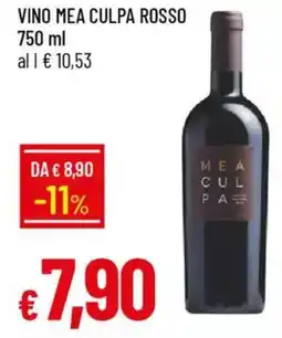 Galassia Vino mea culpa rosso offerta