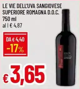 Galassia Le vie dell'uva sangiovese superiore romagna d.o.c. offerta