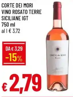 Galassia Corte dei mori vino rosato terre siciliane IGT offerta