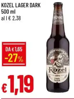Galassia Kozel lager dark offerta