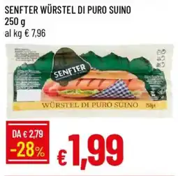 Galassia Senfter würstel di puro suino offerta