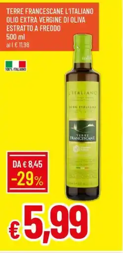 Galassia Terre francescane l'italiano olio extra vergine di oliva estratto a freddo offerta