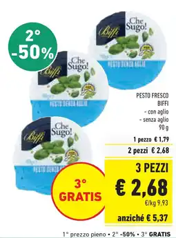 Conad Superstore Pesto fresco biffi, con aglio e senza aglio offerta