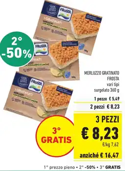 Conad Superstore Merluzzo gratinato FROSTA offerta