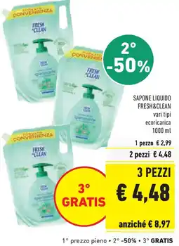 Conad Superstore Sapone liquido FRESH&CLEAN vari tipi ecoricarica offerta