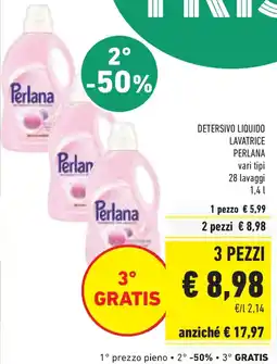 Conad Superstore Detersivo liquido lavatrice PERLANA offerta