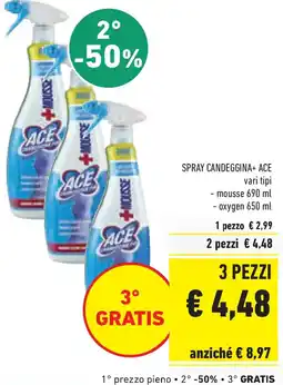 Conad Superstore Spray candeggina+ ace, mousse, oxygen offerta