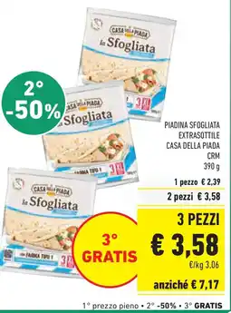 Conad Piadina sfogliata extrasottile CASA DELLA PIADA CRM offerta