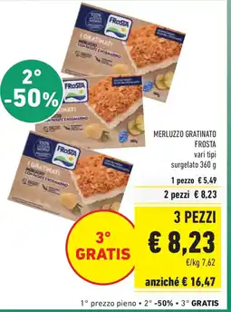 Conad Merluzzo gratinato FROSTA offerta