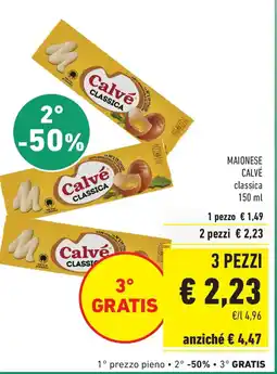Conad MAIONESE CALVÉ classica offerta