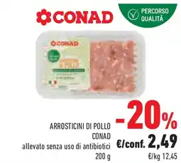 Conad Superstore Arrosticini di pollo conad allevato senza uso di antibiotici offerta